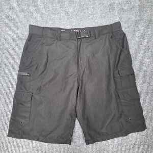 Denali Mens Black Cargo Shorts Size 40 Built-in Belt Hiking Utility Outdoor‎